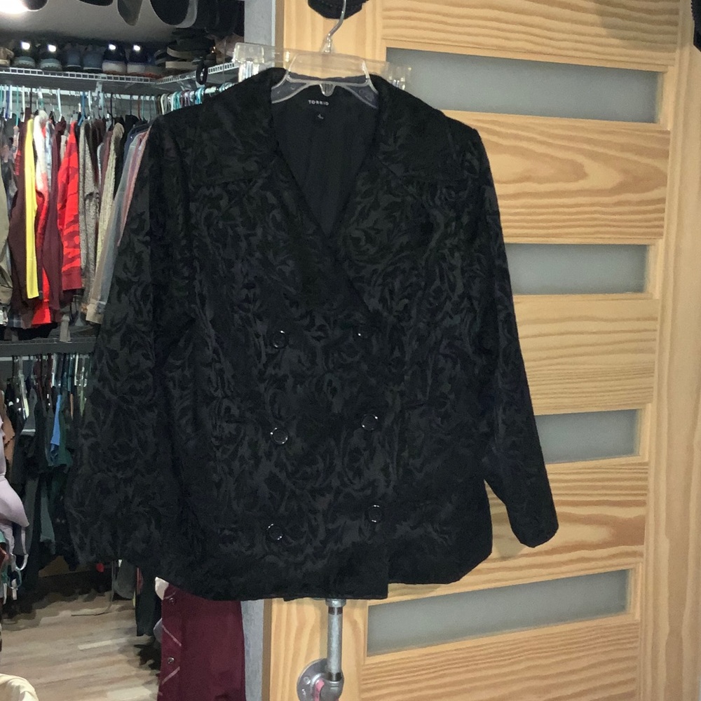 Torrid Black Textured Jacket